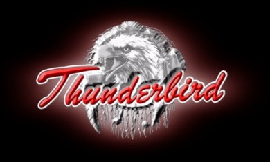 Thunderbird Logo auf schwarzem Hintergrund white mit glow JPG