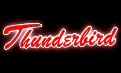 Thunderbird Schrift auf schwarzem Hintergrund mit glow JPG